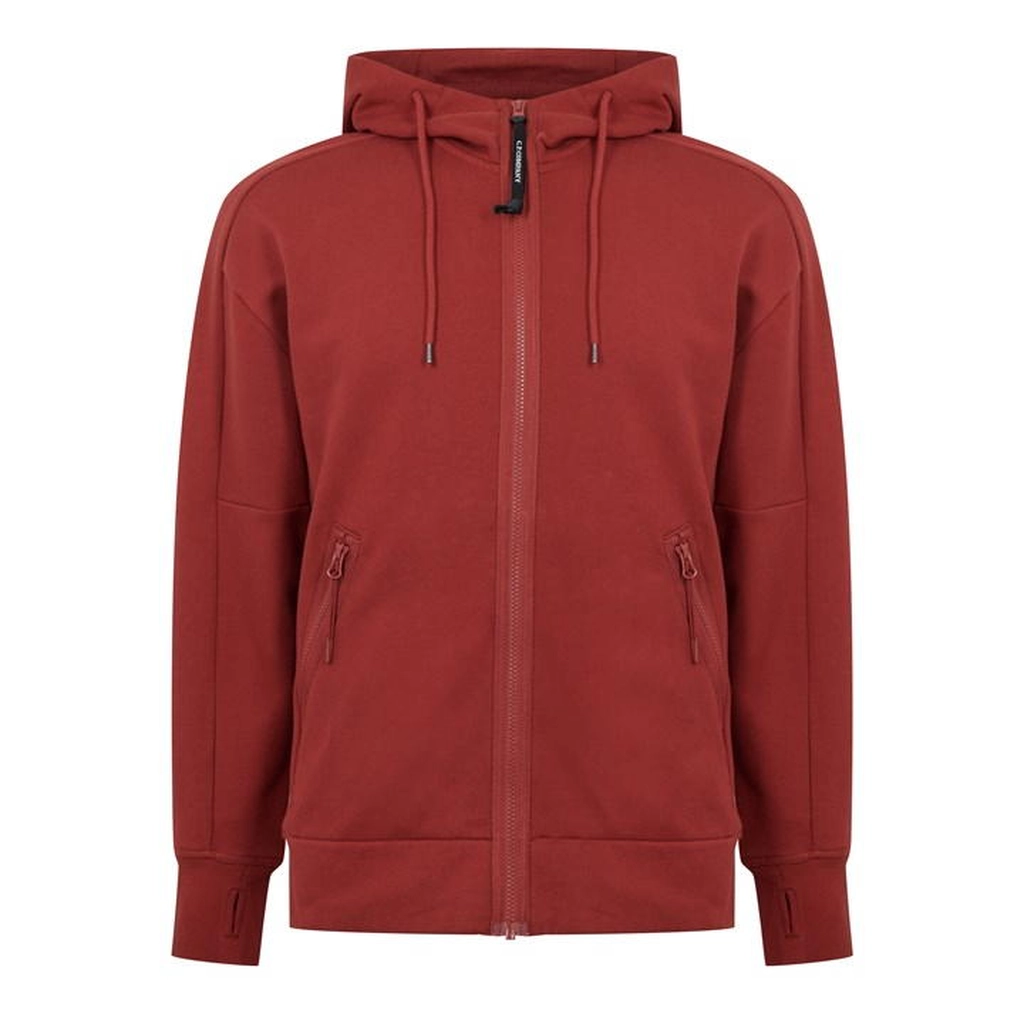 CP Company Full Zip Goggle Hoodie - Red
